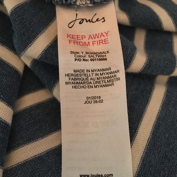 Joules Striped Boardwalk Skirt in Saltwash - Picture 5 of 5